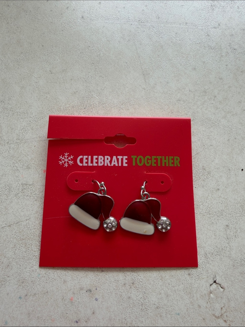 Kohl's Red Earring Display Card with Hook Earrings